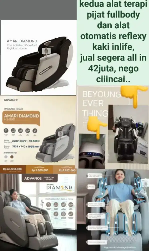 Kursi Pijat Terapi 4D Harga Nego & Alat Reflexy kaki Inlife