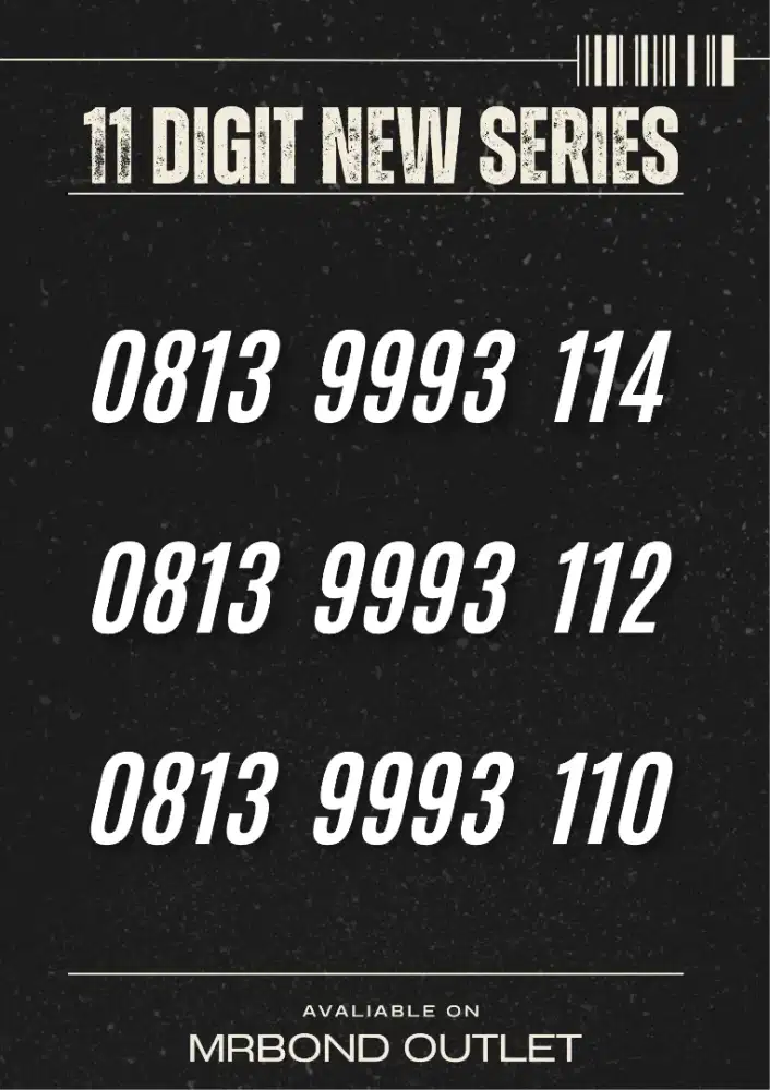 NOMOR CANTIK SIMPATI 11 DIGIT NEW SERIES PILIHAN