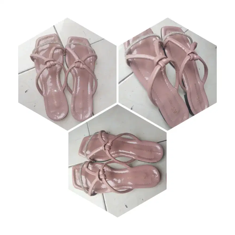 Elegant Pink Glossy Women's Sandals  - WS Collection