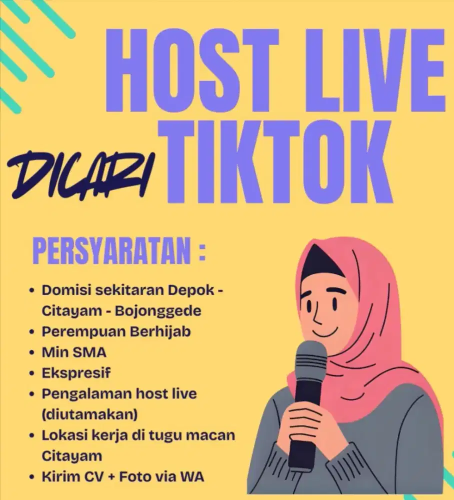 Lowongan Kerja Host Live TikTok