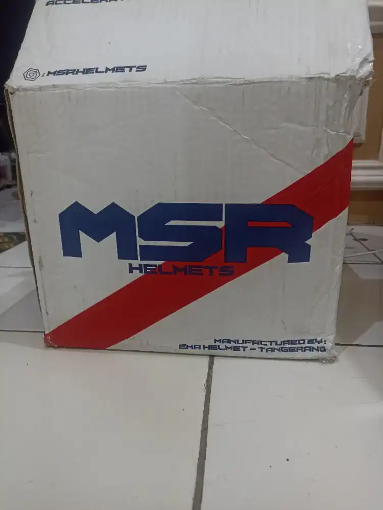 Jual helm merk MSR warna grey glossy