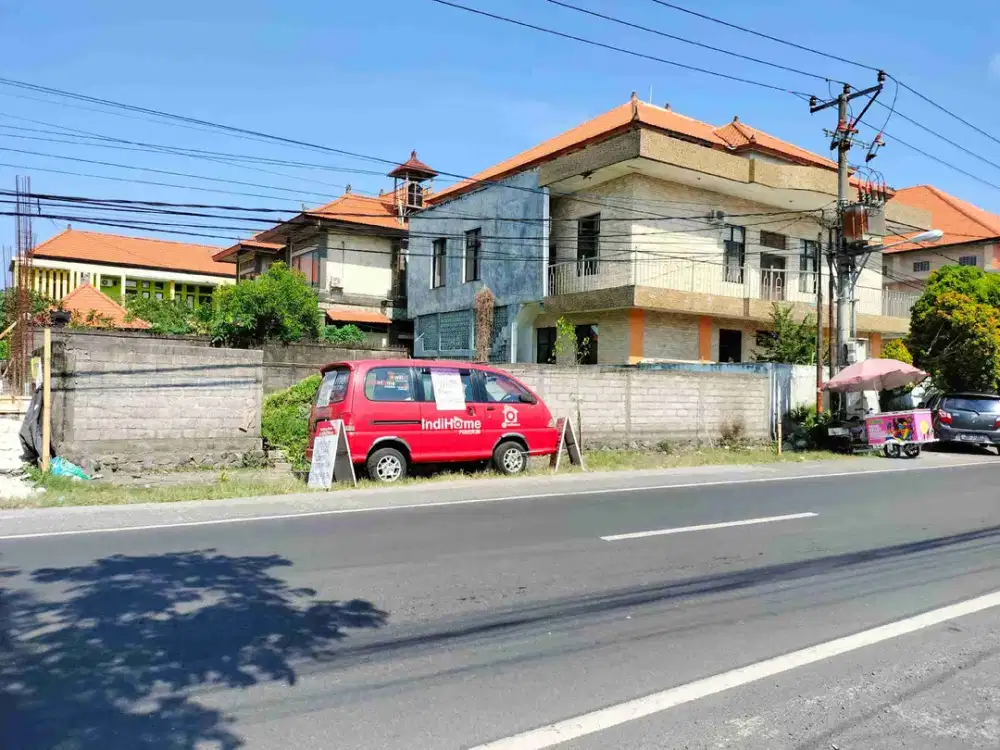 For Sale Tanah Premium 350M2 Raya Utama Tk Badung Renon Jl16mtr