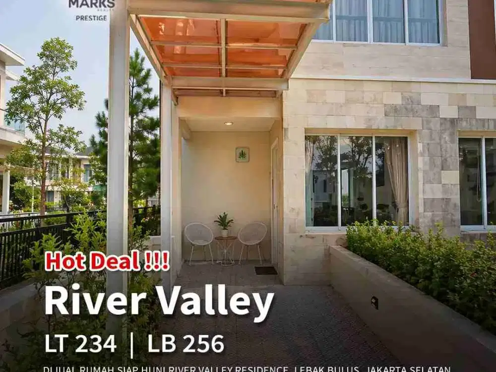 DIJUAL RUMAH – River Valley Residence, Lebak Bulus, Jakarta Selatan

Hunian nyaman dan modern di lokasi strategis, cocok untuk keluarga!

 Spesifikasi:
	•	Luas Tanah: 234 m²
	•	Luas Bangunan: 256 m²
	•	Sertifikat: SHM
	•	Jumlah Lantai: 3
	•	Kamar Tidur: 3