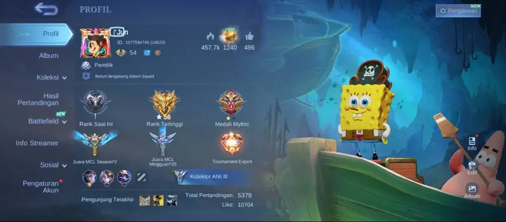 Mau pensi, udah cape main ml GK pernah imo