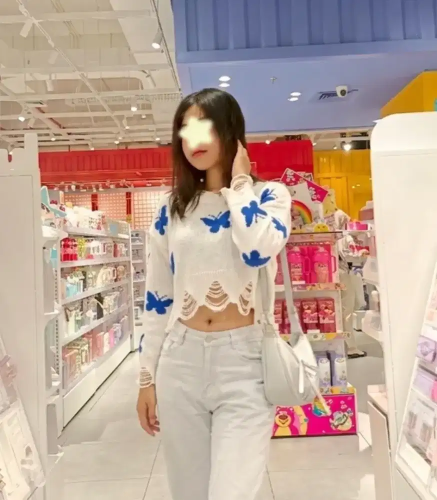 Preloved Croptop Rajut Kupu Kupu(baca desk)