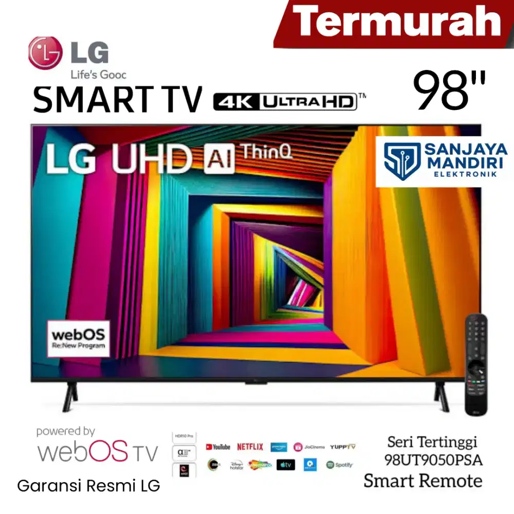 LG UHD AI 98 Inch Smart TV 98UT9050PSA HDR10 WebOS Dolby 120Hz AIRPLAY