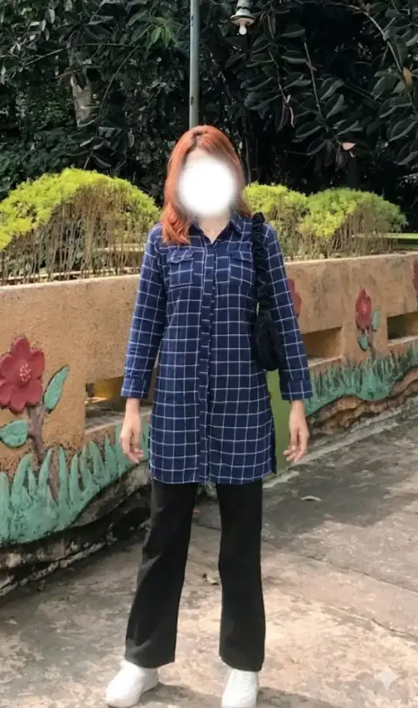 Preloved Tunik Kotak Kotak