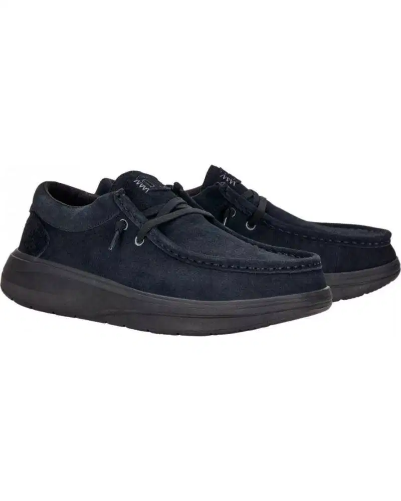 HEY DUDE COMF SUEDE BLACK SHOES SIZE 39-40