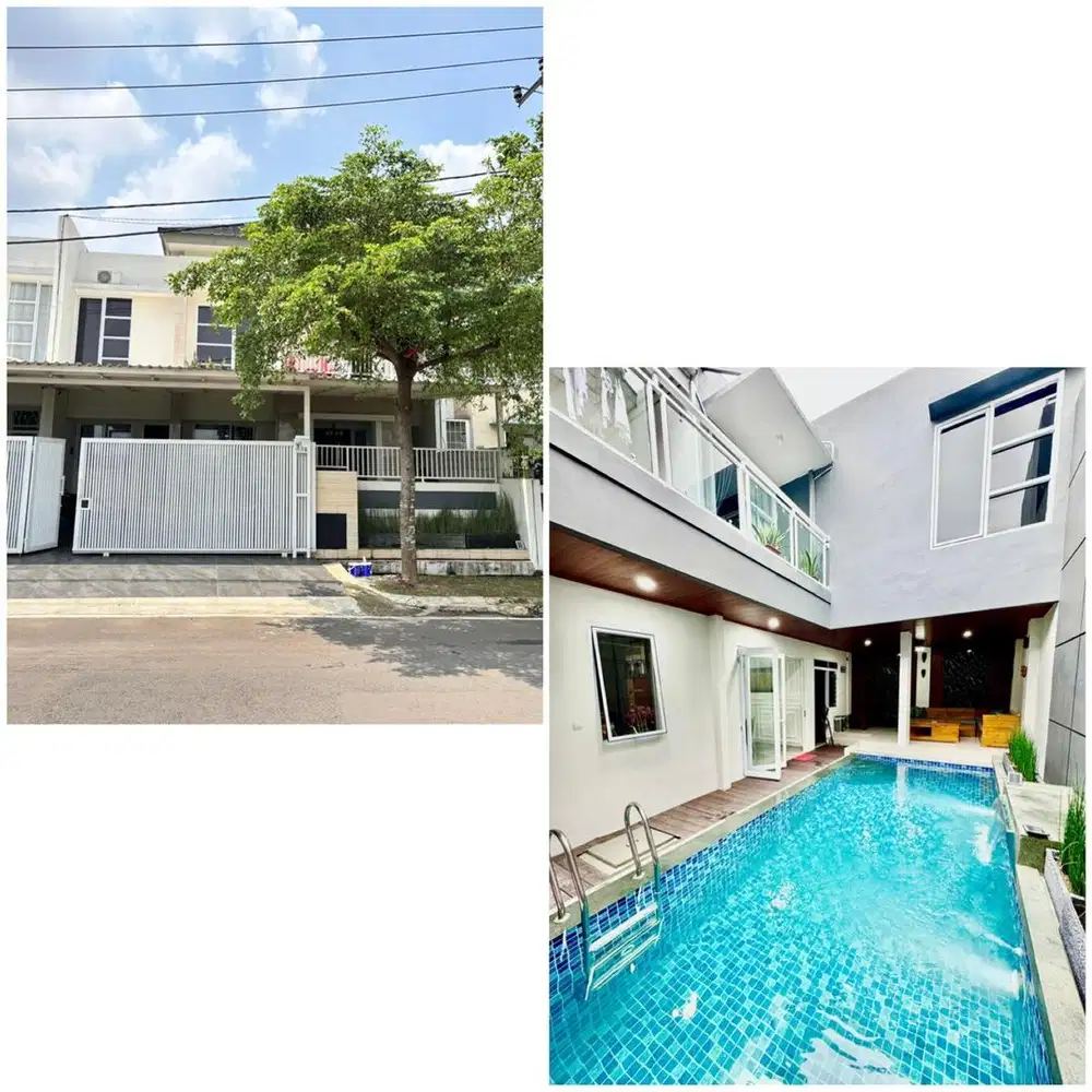 RUMAH FULL FURNISH ADA KOLAM RENANG PRIBADI