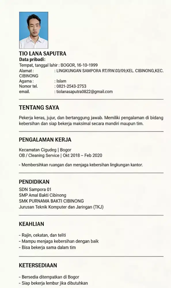 Cari pekerjaan apa saja yang penting halal