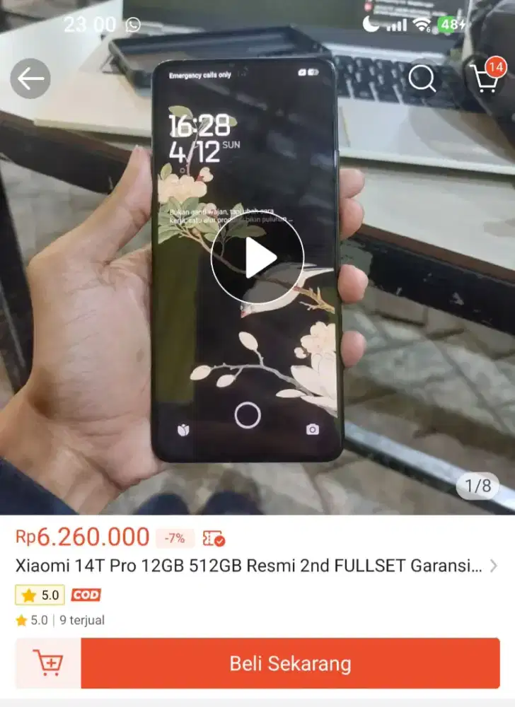 Xiaomi 14T Pro 12/512GB 2nd Resmi Garansi On Fullset