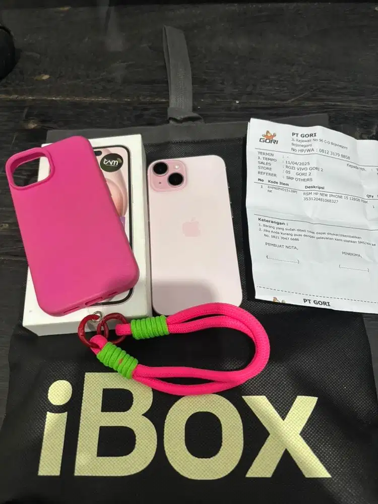Iphone 15 Ibox PInk BH tinggi
