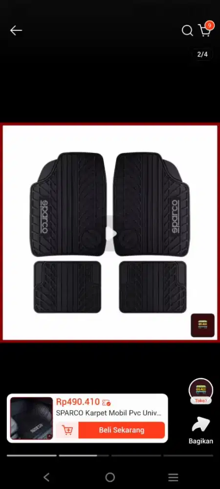 Karpet mobil Sparco Pvc Universal