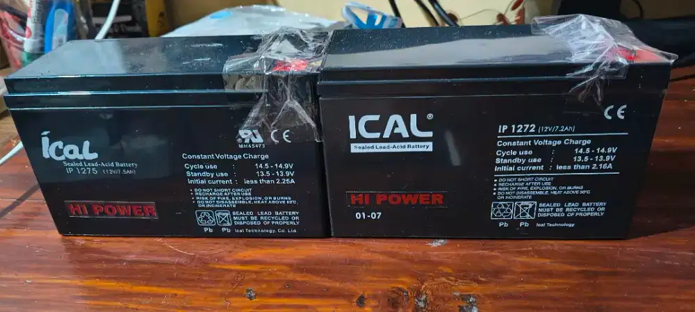 Baterai UPS ICA Kondisi Bekas Drop Off - Merk ICAL 12V