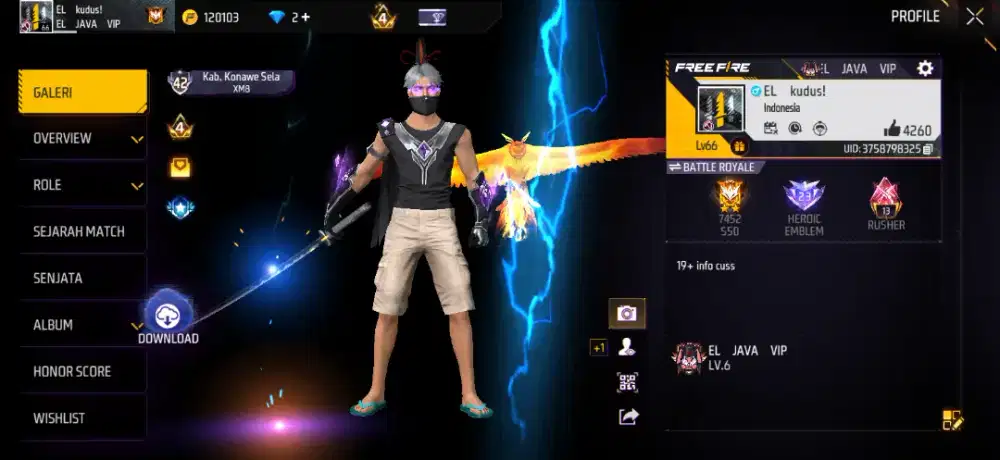 Lepas akun Free fire