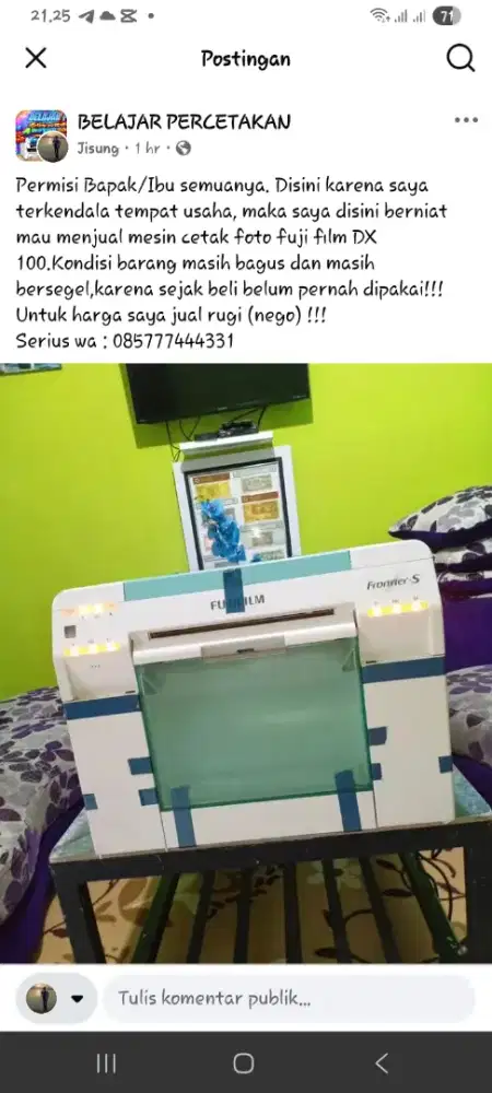 Mesin Cetak Foto FUJI FILM FRONTIER DX100