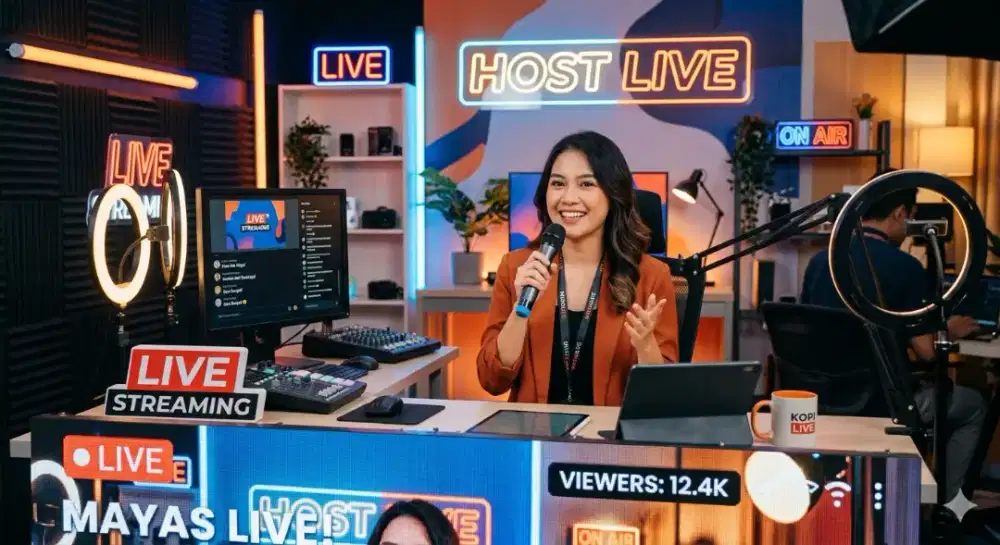 Dibutuhkan Host Live untuk live pakaian