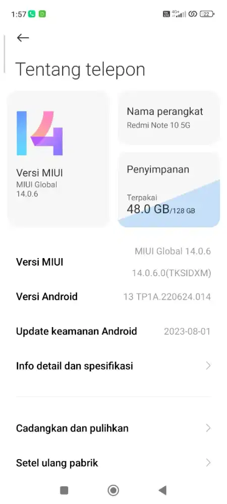 Redmi note 10 5g 4/128gb