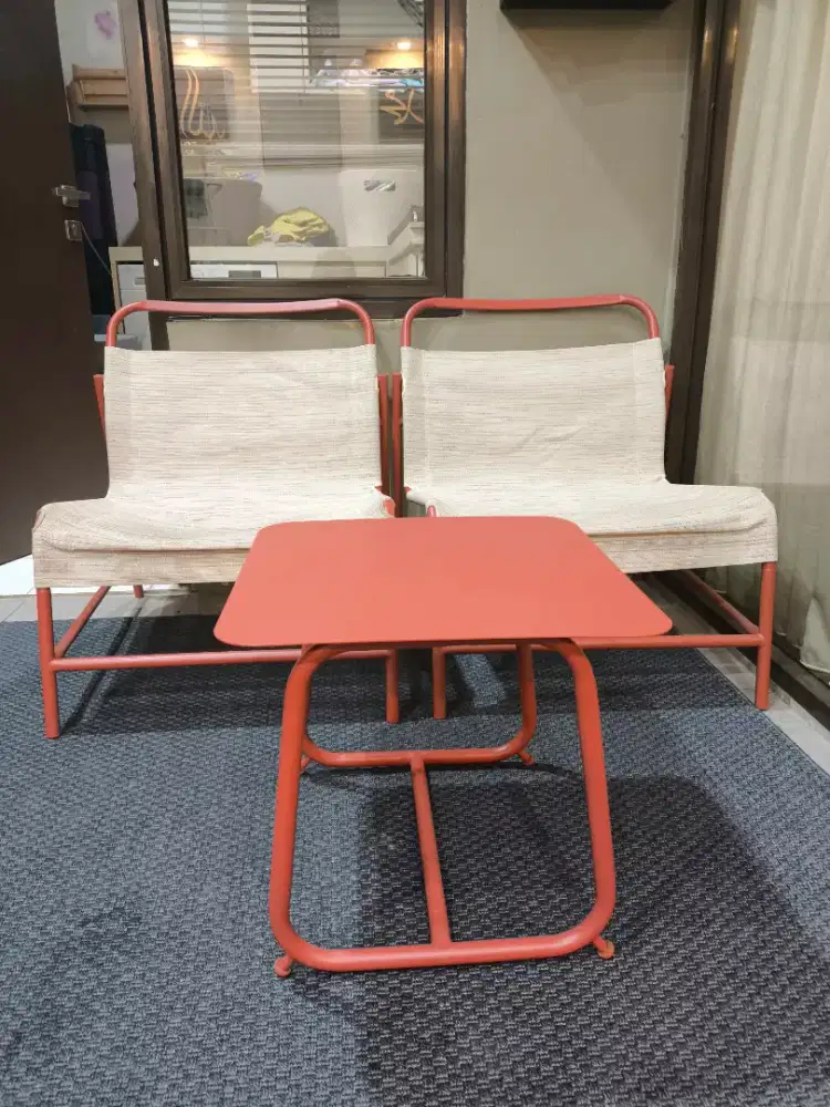 MERLOT STEEL SLING LOUNGE CHAIR INFORMA PRELOVED