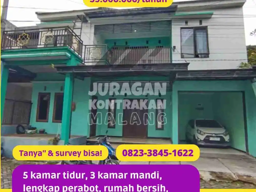 Sewa 5 kamar kontrakan Malang dekat Kampus Jalan Saxofone