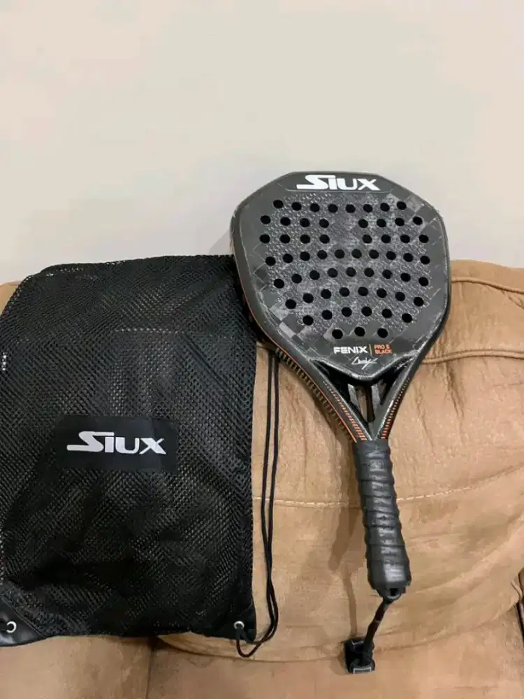 Raket padel siux fenix pro 5 black siap pakai