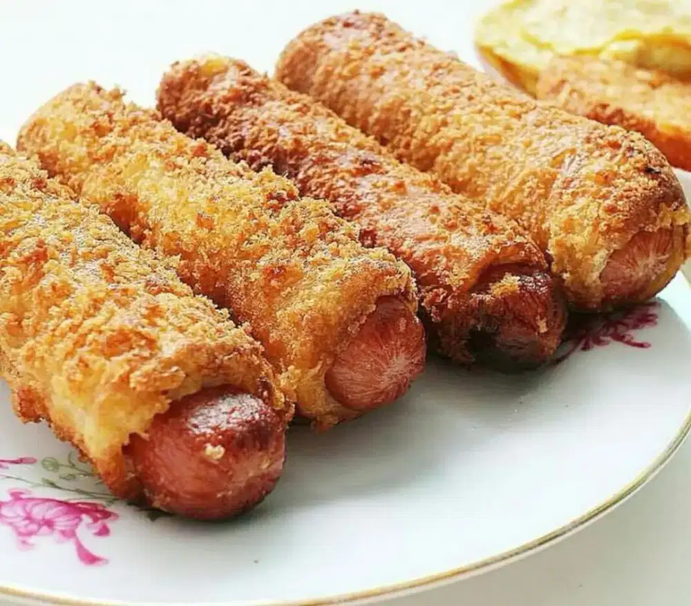 Sosis selimut pangsit