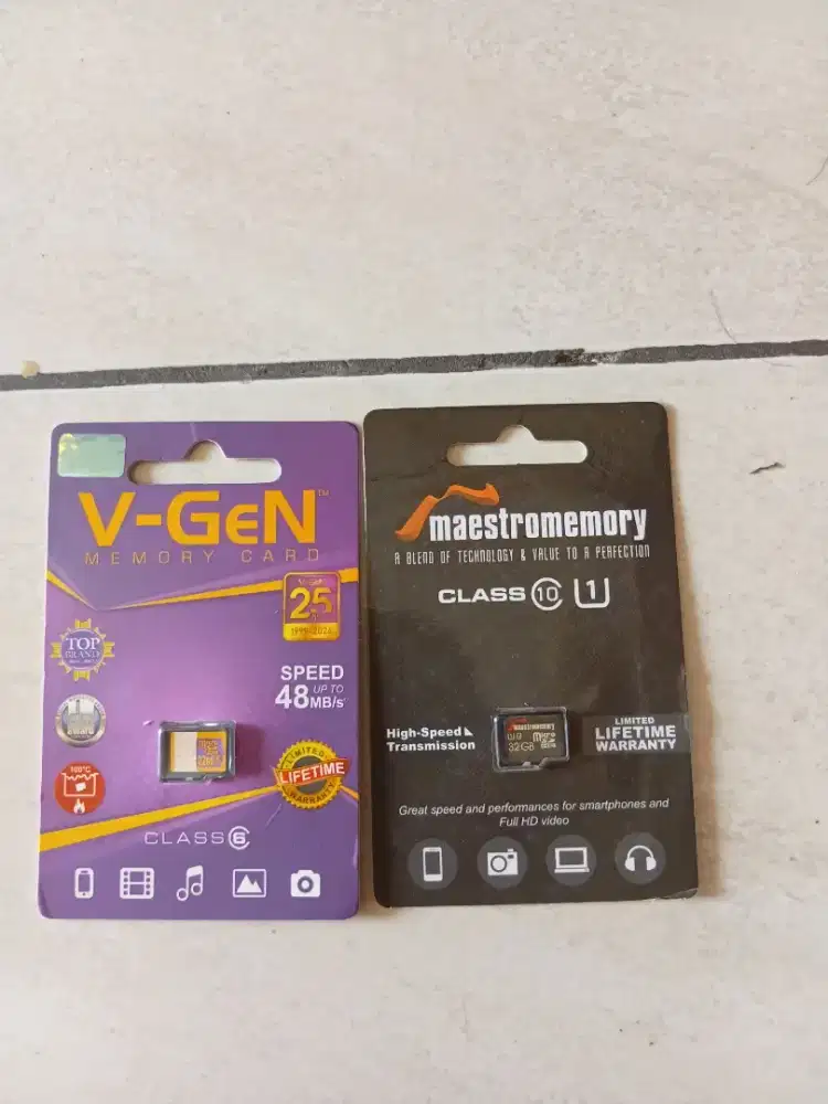 Dijual Kartu memori 32 GB merk VGeN dan Masetro. Garansi resmi. NEGO