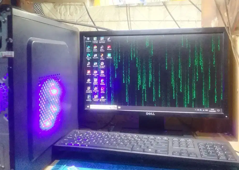 Pc core i5 gen 5 ssd 250 hdd500 ram 8 sama monitor dell 18inc