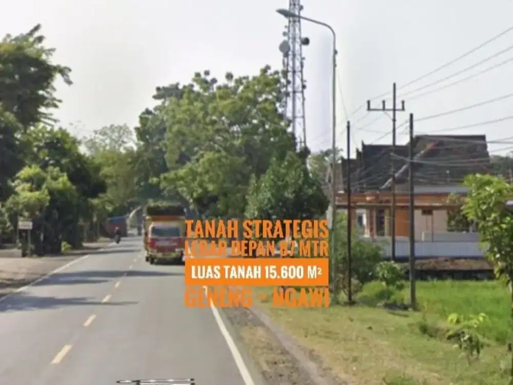 AD// Tanah LD 87 mtr, NOL Jalan Raya Propinsi Madiun-NGAWI, Ciamik