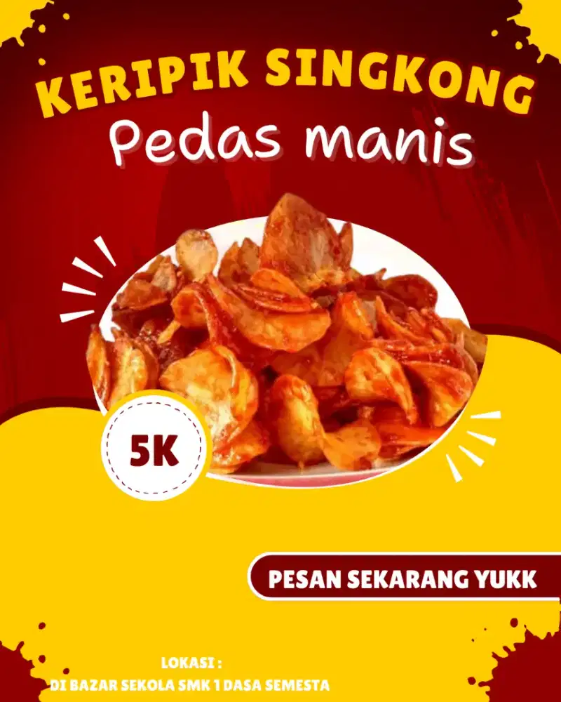 Produk Keripik Singkong Pedas Manis