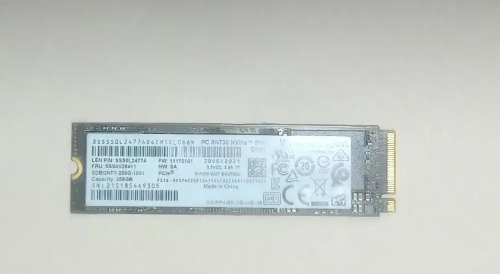 SSD NVMe 256GB 425k Bekas