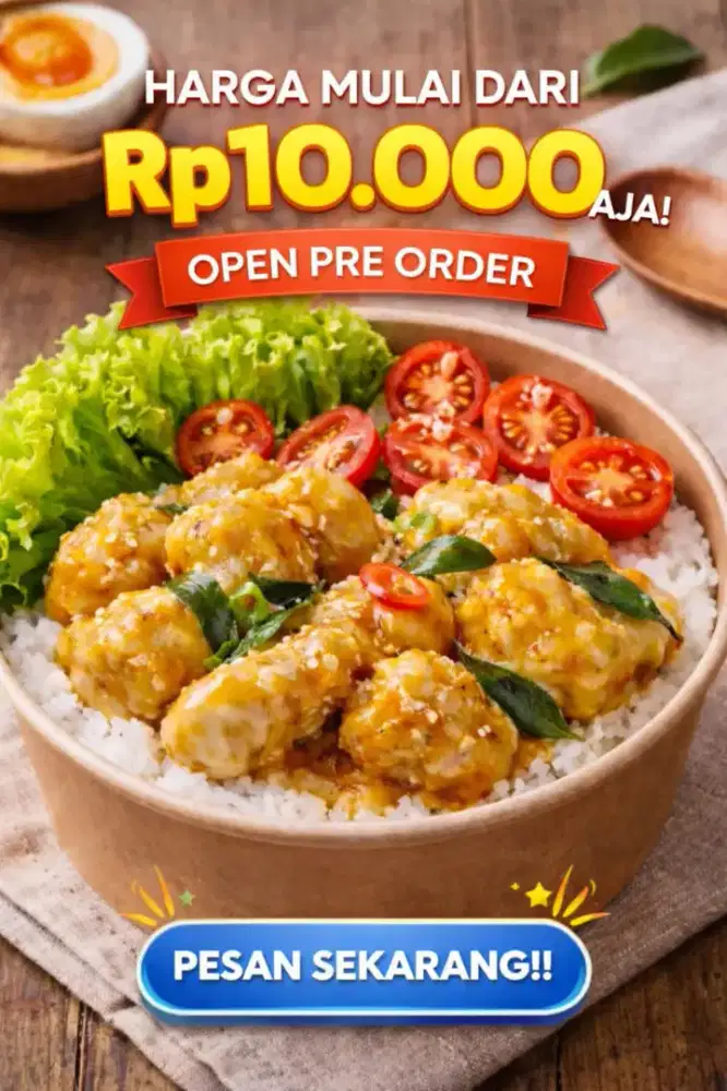Rice bowl chicken salted egg