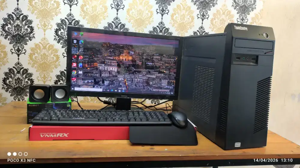 PC BUILD UP LENOVO CORE I7-2600, RAM 8GB (120+500GB) LAYAR LED 20 INC