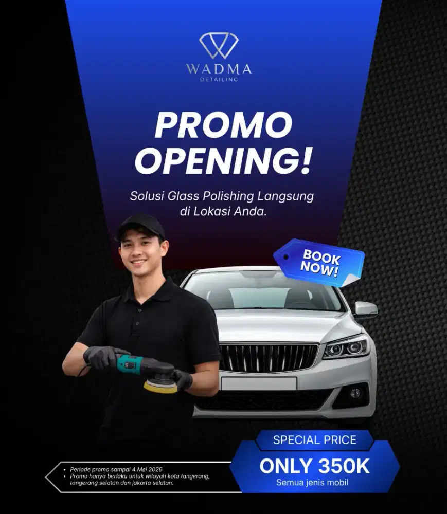 Promo poles kaca jamur, baret wiper dan baret halus