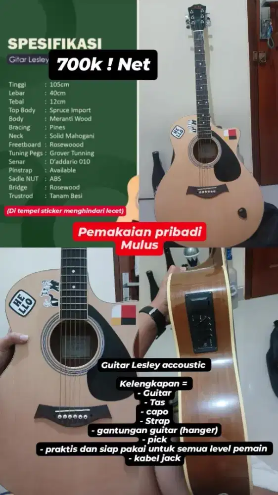 Dijual cepat gitar merek lesley !!!