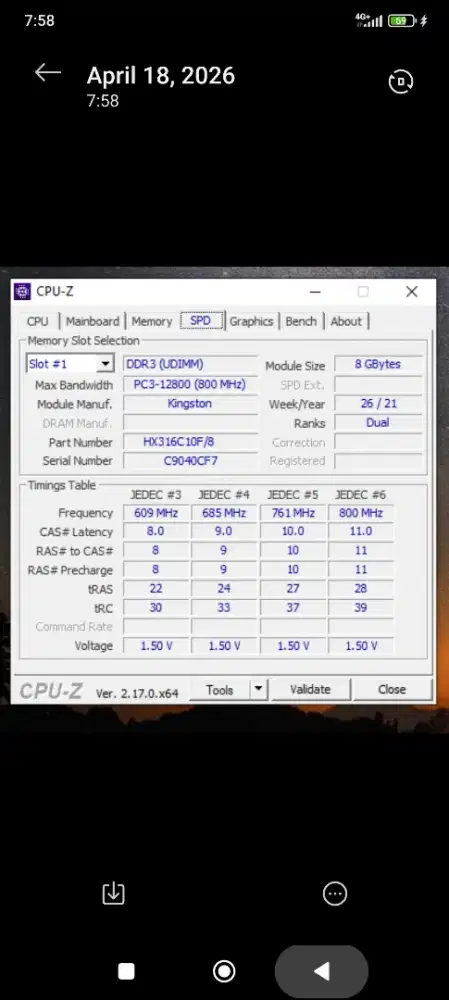 RAM DDR3 16gb (8x2) HYPERX LONGDIM 12800/16000 Mhz