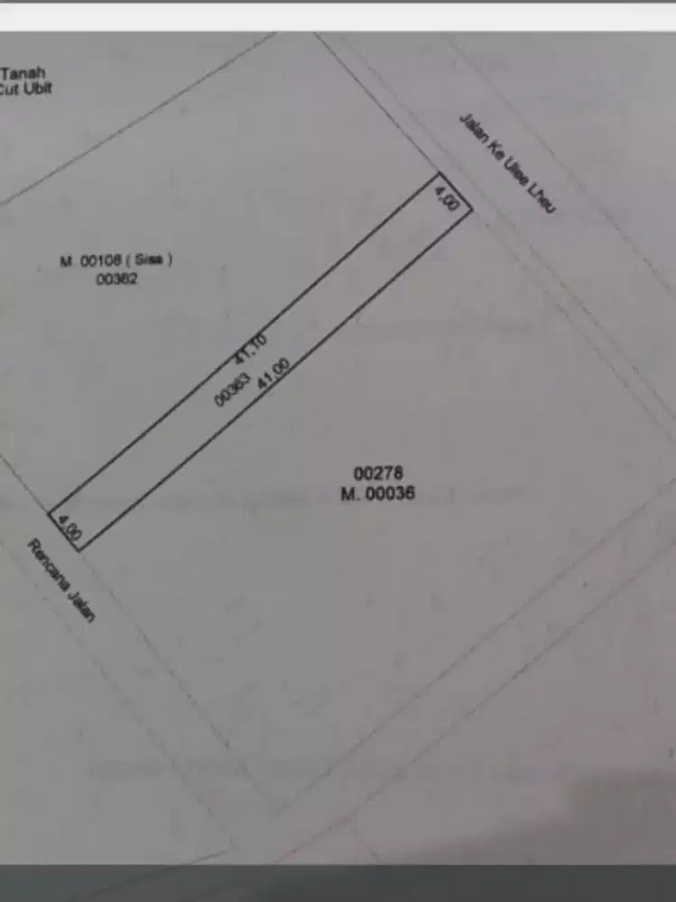 Dijual tnh kapling toko murah