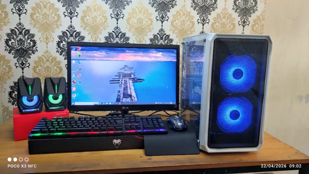 PC FULLSET CORE I5-4590 (8/120+500GB) GT730 LED 20 INC KONDISI NORMAL
