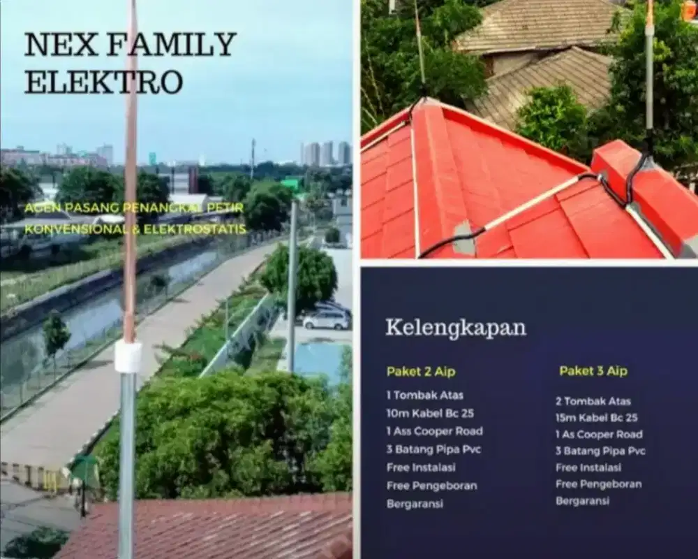 Toko Pasang Baru Alat Penangkal Petir Di Gembor Neglasari Pinang
