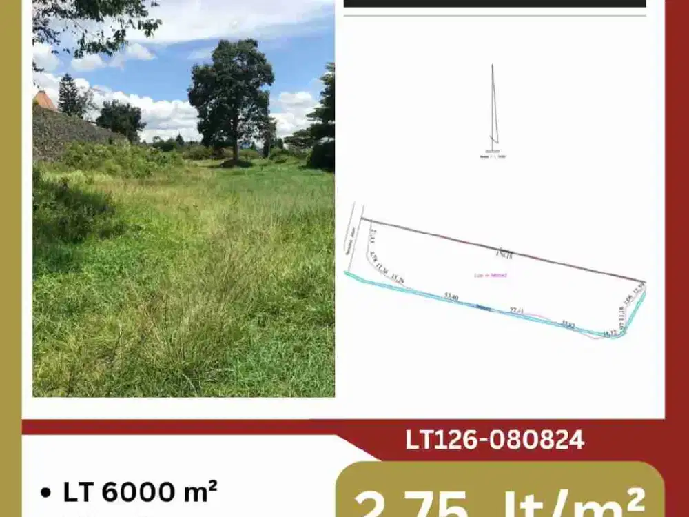 Dijual kavling di sayap triniti cocok untuk villa/ resort view Bandung city