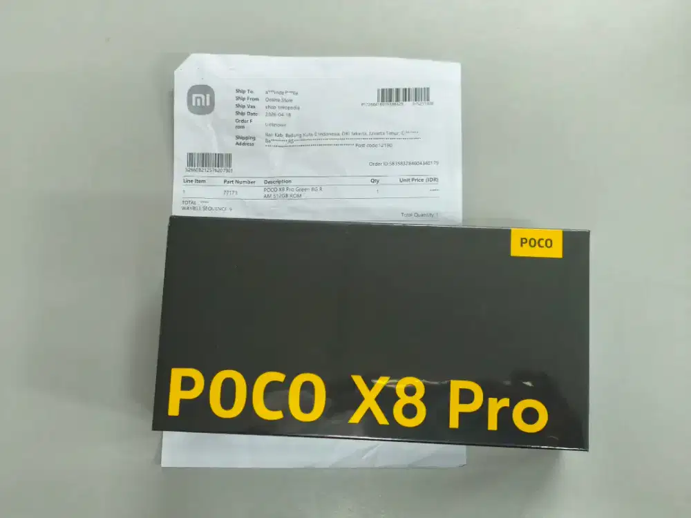 Poco X8 pro 8/512 GB baru segel