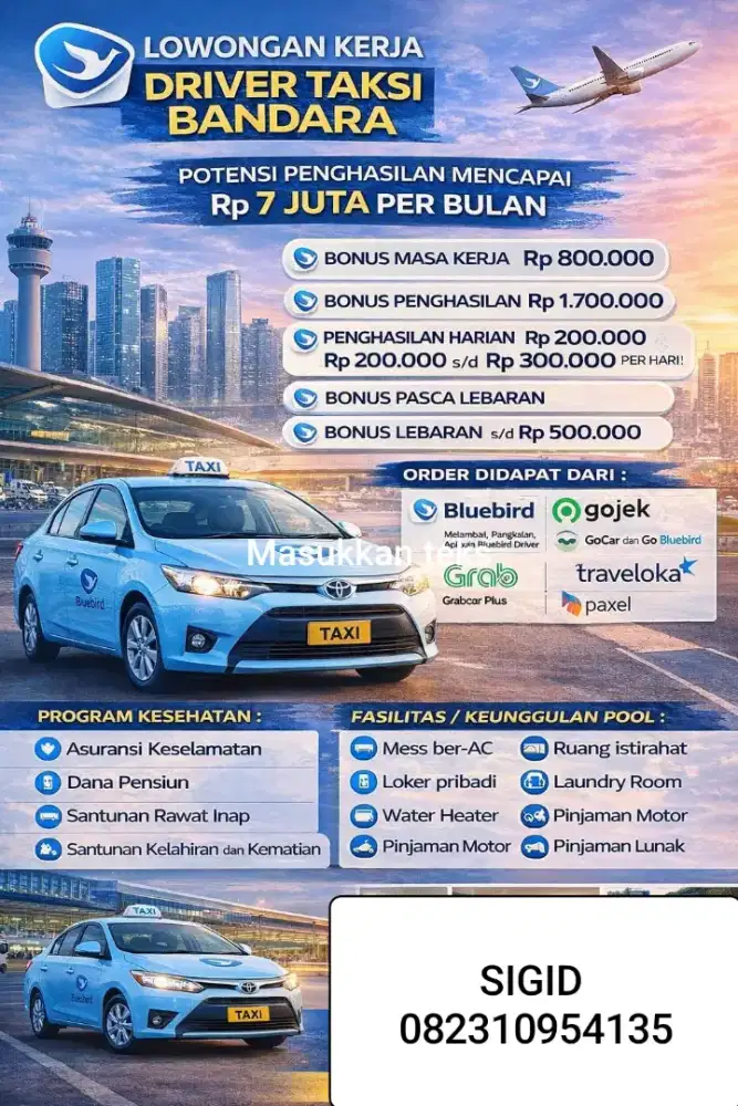 DIBUTUHKAN DRIVER TAXI BANDARA PROFESIONAL