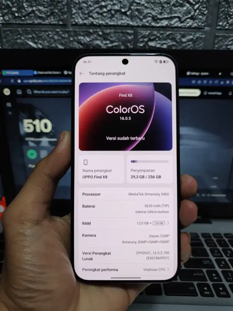 Oppo Find X8 12/256gb resmi lengkap