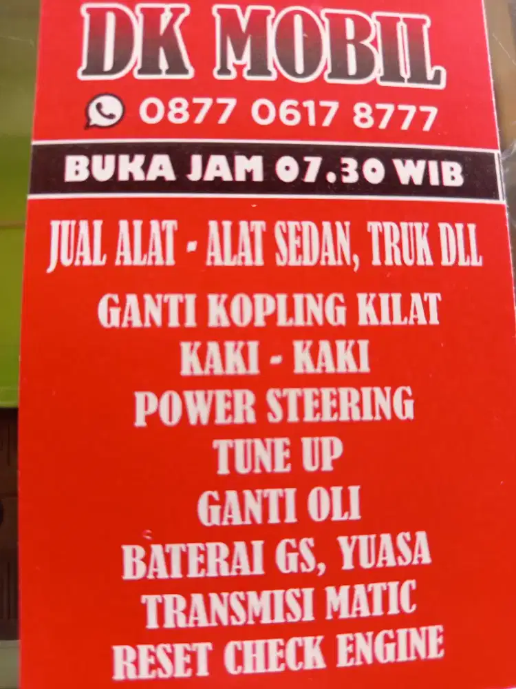 HELPER BENGKEL MOBIL