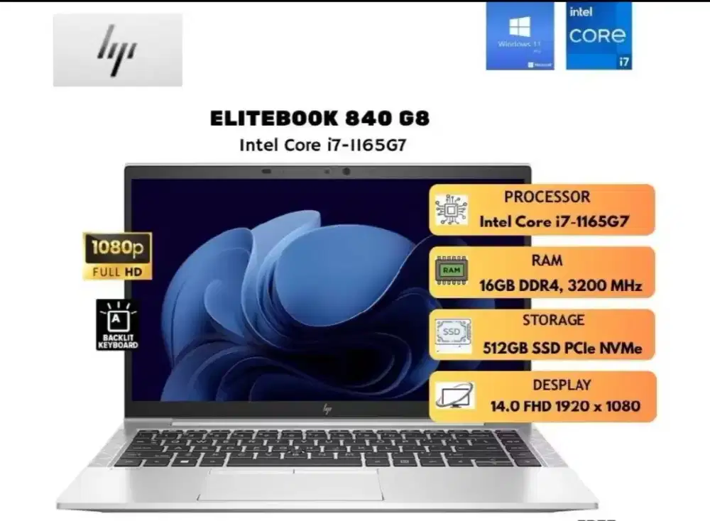 Laptop Hp Elitebook 840 G8 Core i7