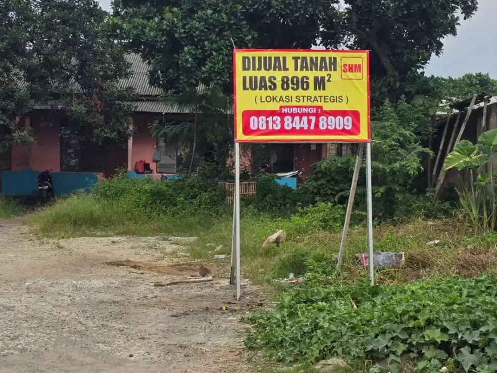 DI JUAL TANAH DENGAN LUAS 896 m² LOKASI STRATEGIS DI JL. ASEM
