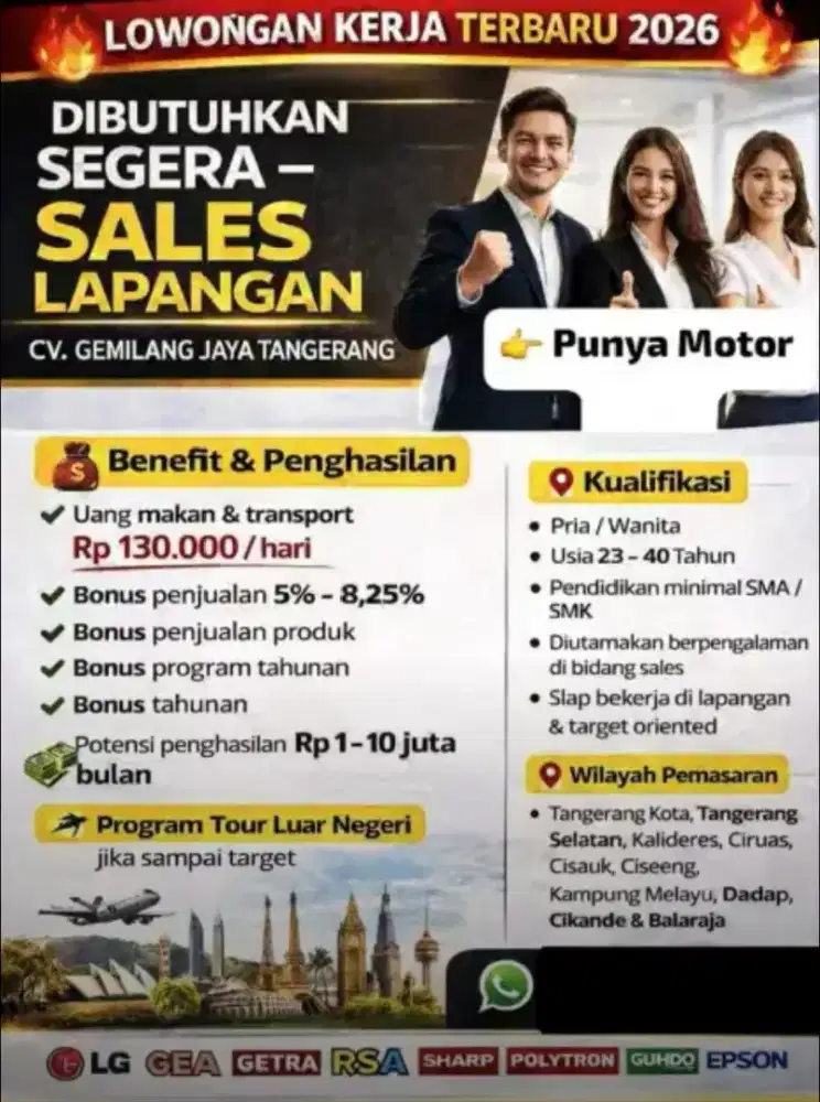 LOKER SALES LAPANGAN