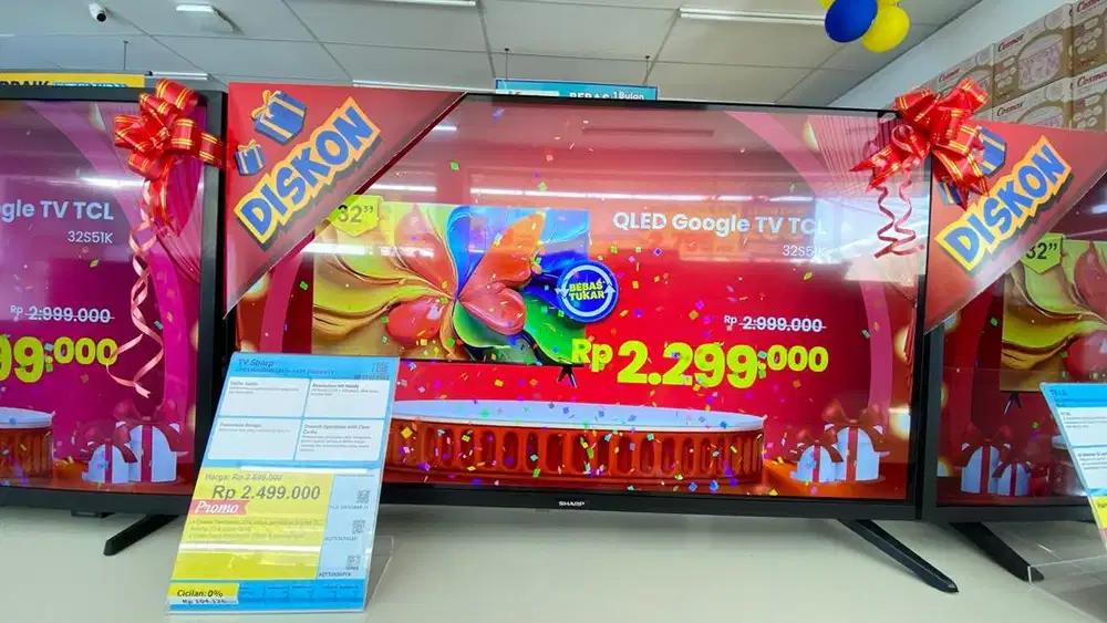 TV Sharp 32 Inch Google TV 2T-C32GH3000I - Promo Cicilan Bunga 0%