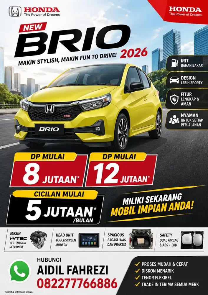 promo cicilan brio dp 8jtan