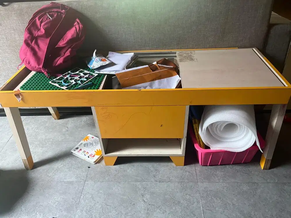 MEJA LEGO ANAK bisa geser